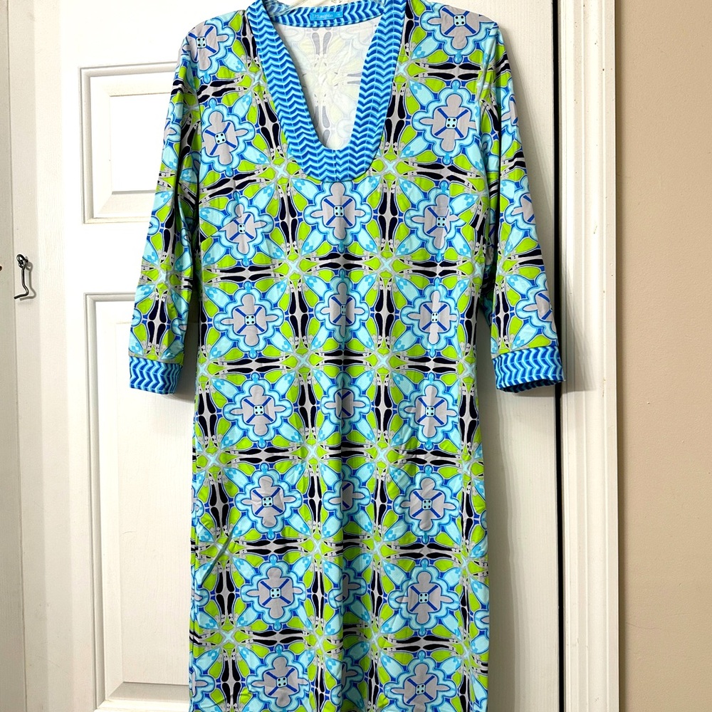J. McLaughlin | Blue and Green dress